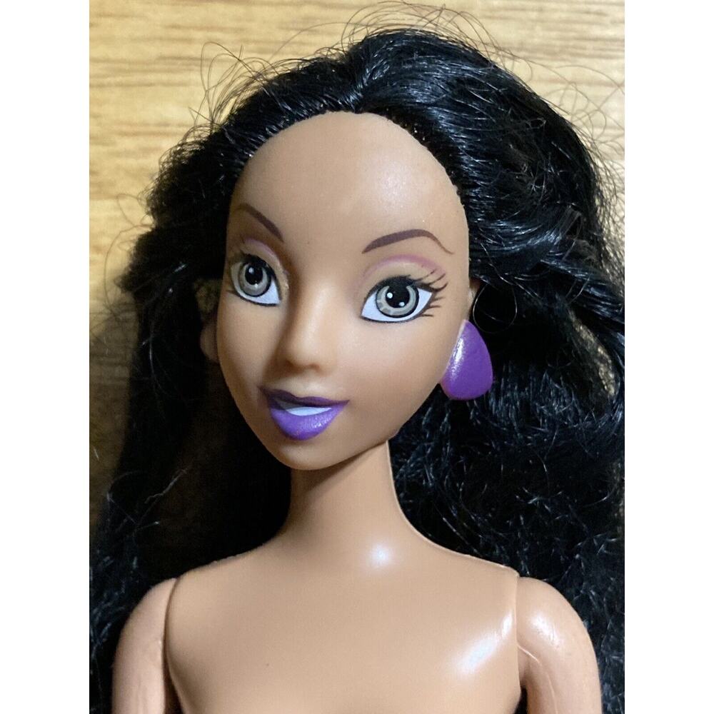 Disney Aladdin Jasmine Doll Nude Purple‎ Earrings 2006 Knees Click